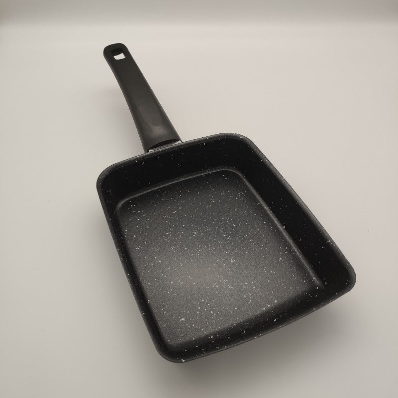 Non-Stick Aluminum Square Skillet with Wood Handle for Tamagoyaki Japanese Omelet