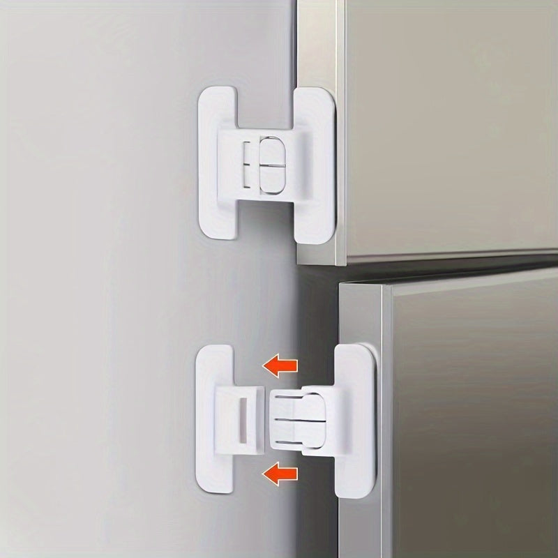 4-Pack Refrigerator Door Locks for Safety Secure Water Dispensers and Drawers