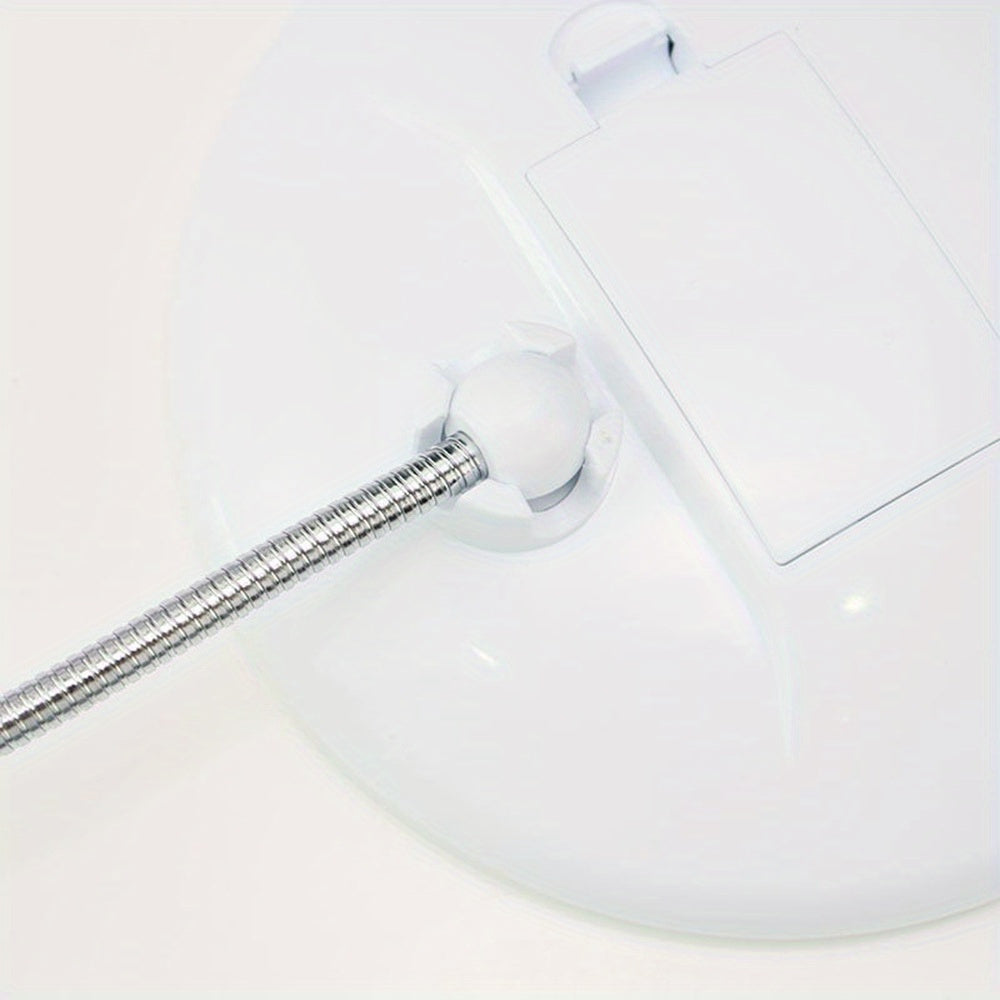 LED Makeup Mirror 360 Degree Rotation Suction Cup Mount Battery Operated Adjustable Brightness