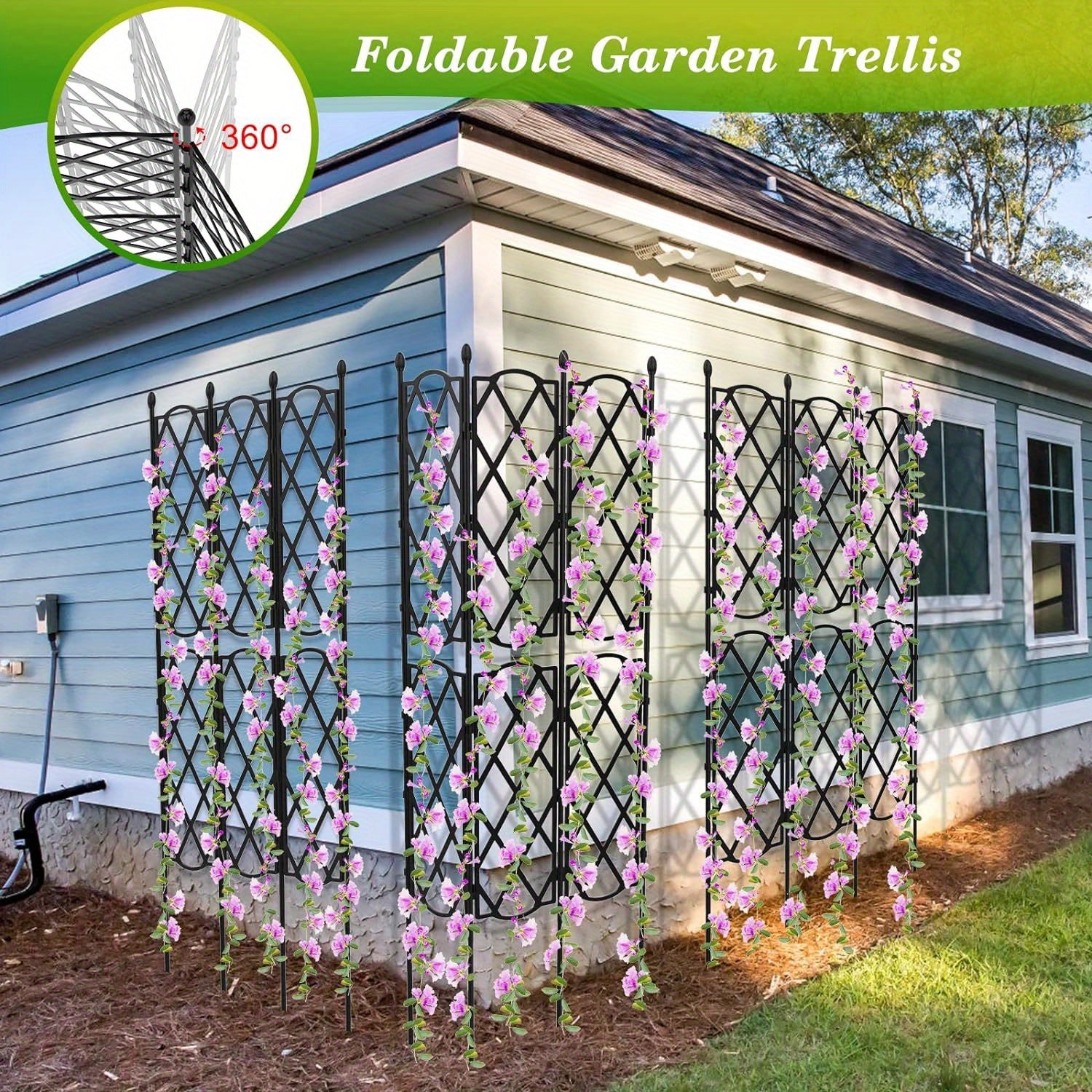 Outdoor Plastic Garden Trellis for Climbing Plants Vines Flowers Vegetables Indoor Potted