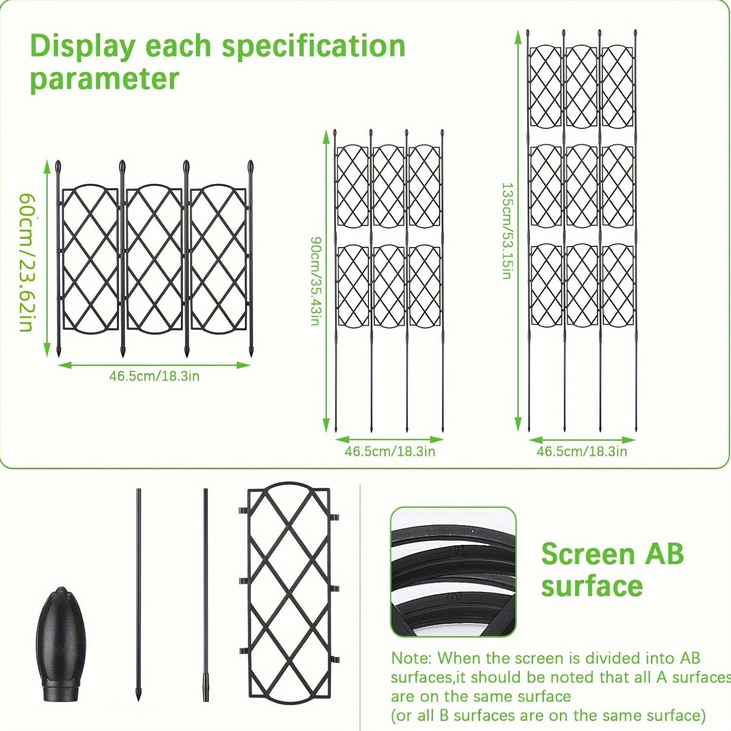 Outdoor Plastic Garden Trellis for Climbing Plants Vines Flowers Vegetables Indoor Potted