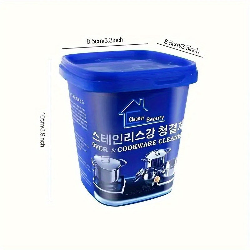 Stainless Steel Cleaning Paste with Sponge Rust and Dirt Remover for Dishes and Pots
