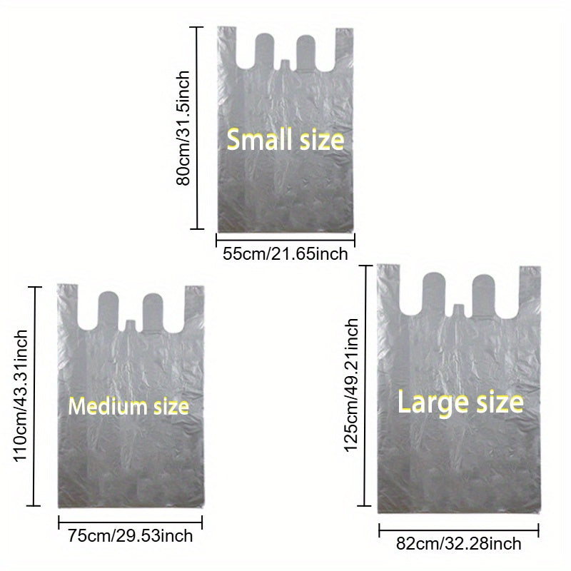 Gray Plastic Bag Vest Bags Large Medium Small for Clothing Packaging Logistics 10 or 5 pcs