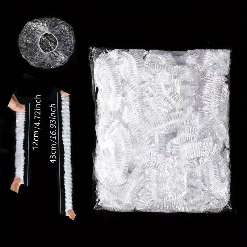 100 Pieces Reusable Elastic Food Covers for Dishes and Plates