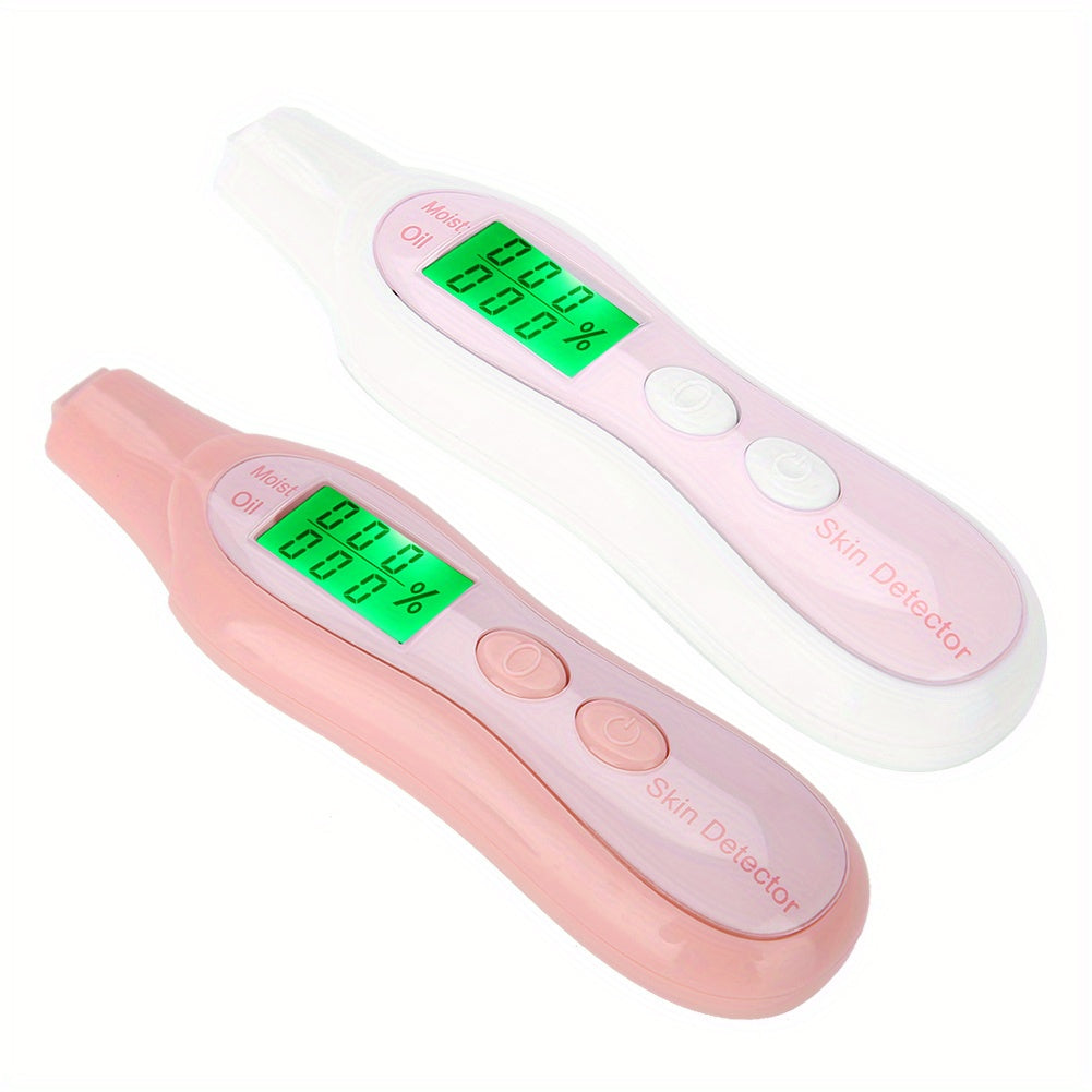 HOTU raqamli LCD namlik va yog' tahlilchisi, aniq yuz sensorli tester bilan, och jigarrang rangda, orqa yoritish va to'q qizil va oq variantlari bilan to'g'ri gidratsiya sinovlari uchun.