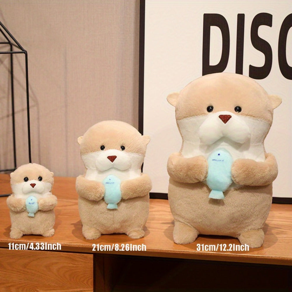 Hugging Otter Plush Toy for Kids Soft Cuddly Animal Gift