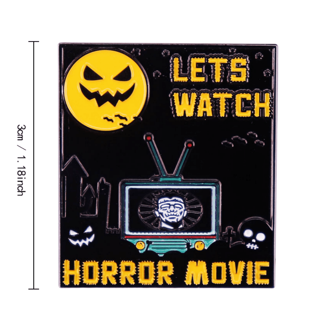 Gothic Punk Brooch Metal Pin Halloween Accessories for Clothing and Bags