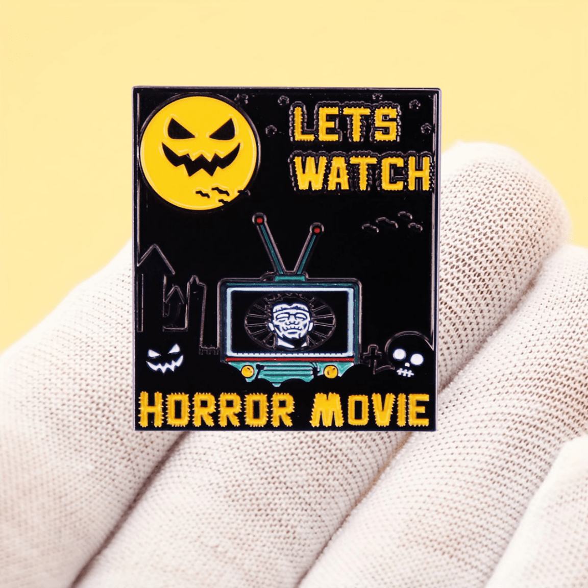 Gothic Punk Brooch Metal Pin Halloween Accessories for Clothing and Bags