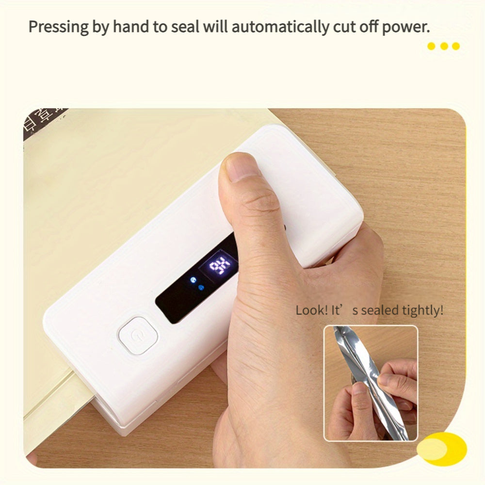 Qayta to'ldiriladigan atıştırmalık sumkasi yopgich, 9 tezlik sozlamasi bilan, USB zaryadlash, magnit orqa