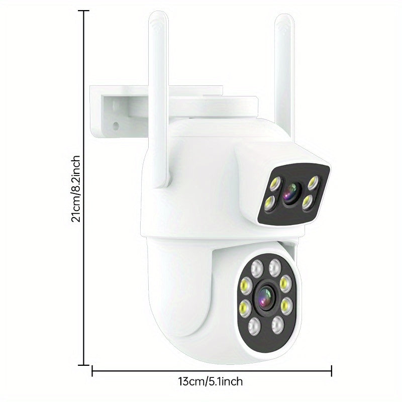 2-Pack 4MP WiFi Security Cameras with 360° PTZ Full Color Night Vision Two-Way Audio Waterproof