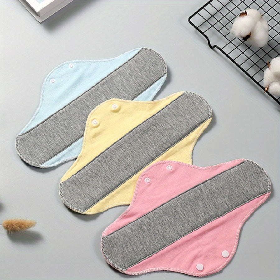3-Pack Cotton Waterproof Bra Inserts Leak-Proof Comfortable Fit Washable Elderly Underwear Pads