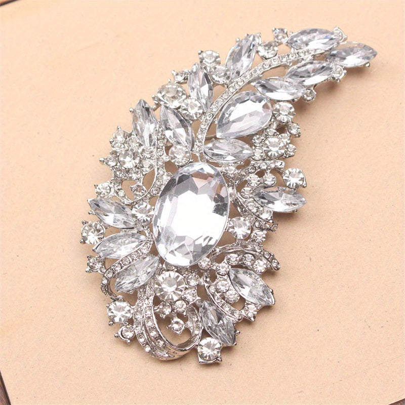 Роскошная цветочная брошка с стразами - изысканная эмалевая брошь в уникальном новаторском дизайне, стильный аксессуар для женщин