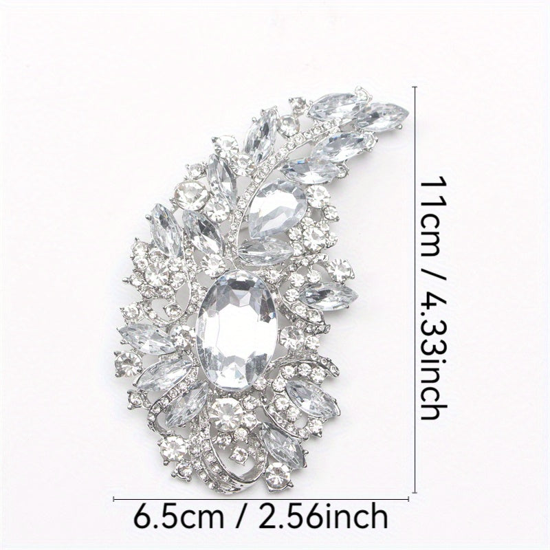 Роскошная цветочная брошка с стразами - изысканная эмалевая брошь в уникальном новаторском дизайне, стильный аксессуар для женщин