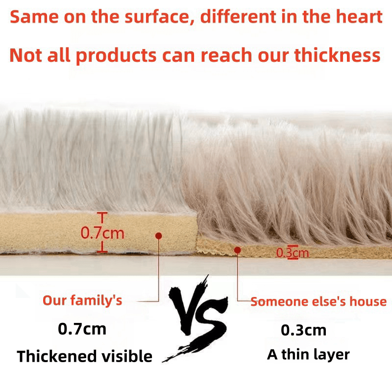 Plush Faux Fur Area Rug for Bedroom Living Room Decor Thick Soft Non-Slip