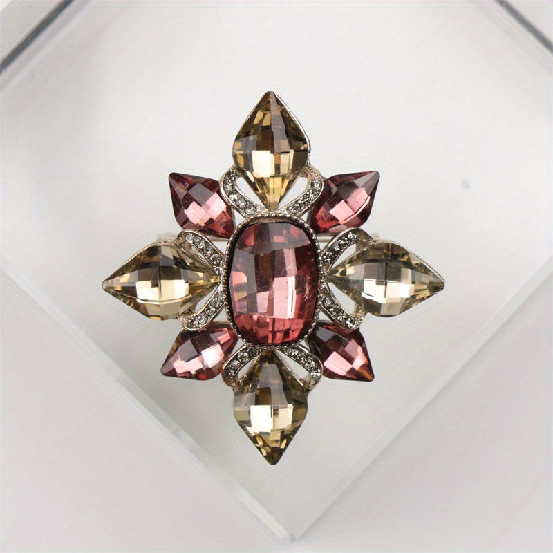 Women's Rhinestone Brooch Pin - Baroque Style Irregular Alloy Jewelry for Dresses