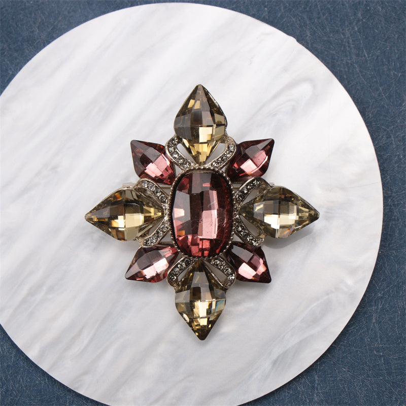 Women's Rhinestone Brooch Pin - Baroque Style Irregular Alloy Jewelry for Dresses