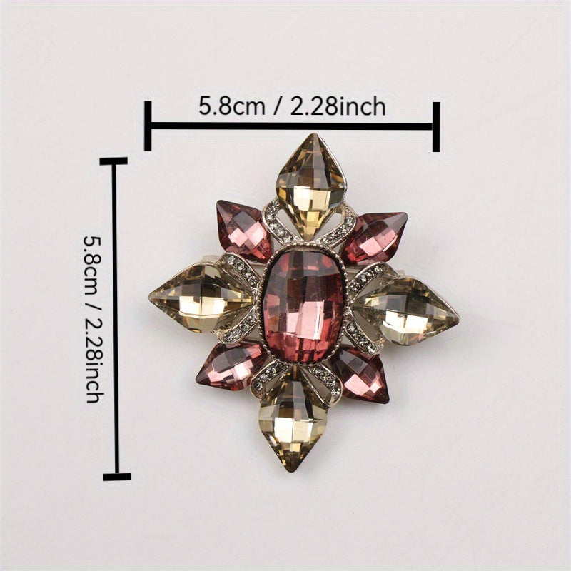Women's Rhinestone Brooch Pin - Baroque Style Irregular Alloy Jewelry for Dresses