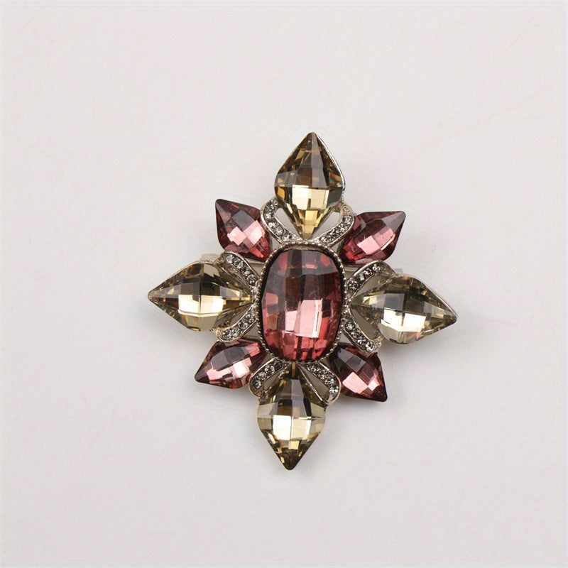 Women's Rhinestone Brooch Pin - Baroque Style Irregular Alloy Jewelry for Dresses