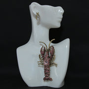 Vintage Animal Brooch Retro Lobster Chest Accessory Stylish Bold Jewelry