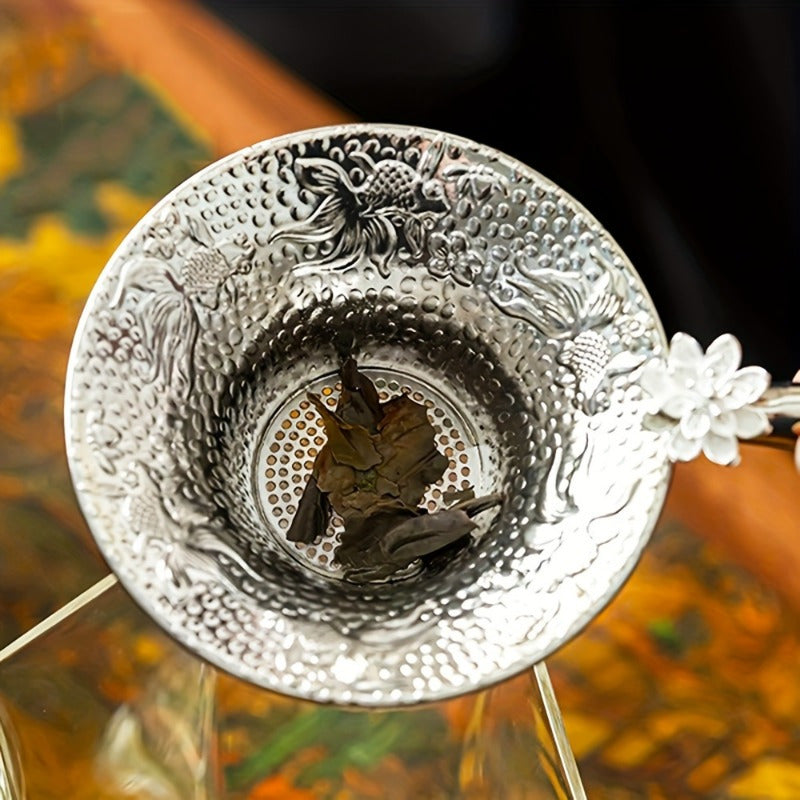 Wooden Handle Stainless Steel Mesh Tea Strainer for Tea Brewing Kitchen Tool