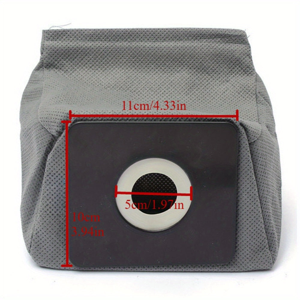 High-Efficiency Washable Non-Woven Dust Bag for Vacuum Cleaners Gray 10x11cm
