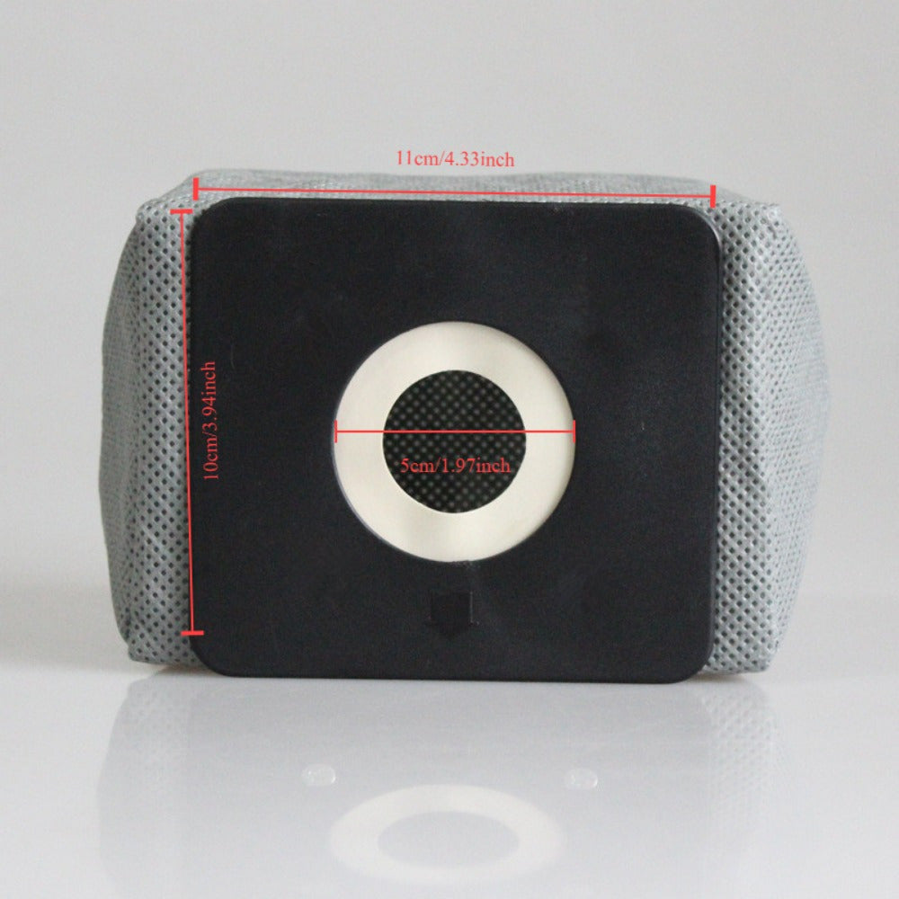 High-Efficiency Washable Non-Woven Dust Bag for Vacuum Cleaners Gray 10x11cm