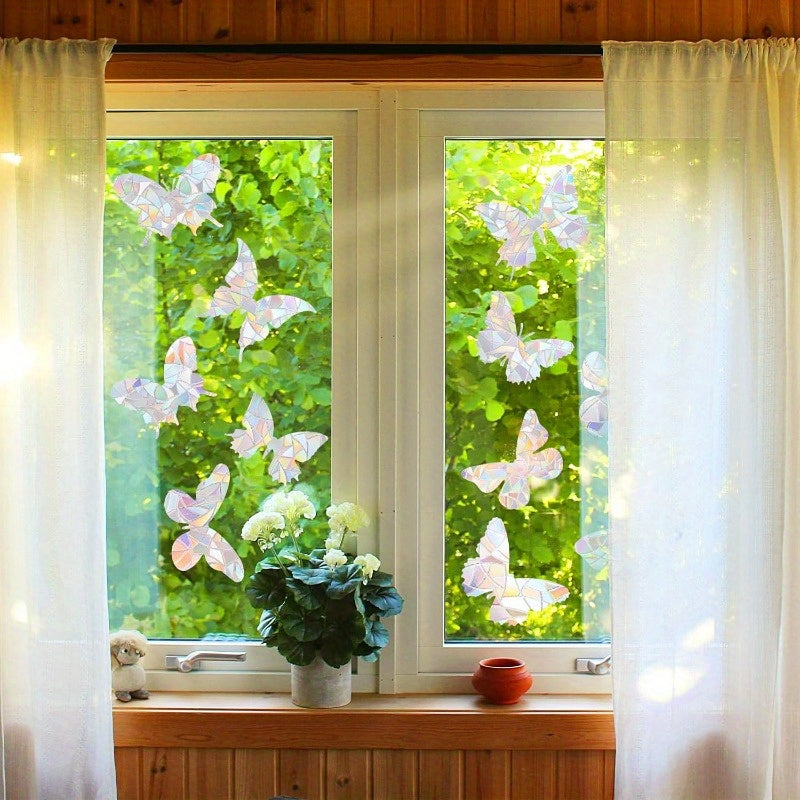 28 Butterfly Window Clings for Bird Strike Prevention on Glass Doors and Windows