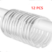 12 шт. прозрачных пластиковых колец для душа с застежками-крючками