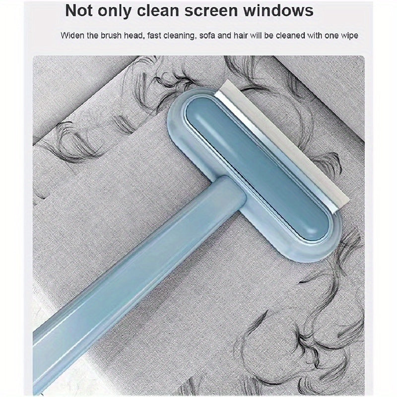 Многофункциональная щетка для окон с скребком для собак, пластиковая, ручная