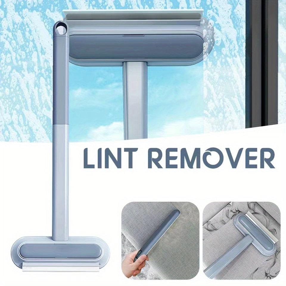 Многофункциональная щетка для окон с скребком для собак, пластиковая, ручная