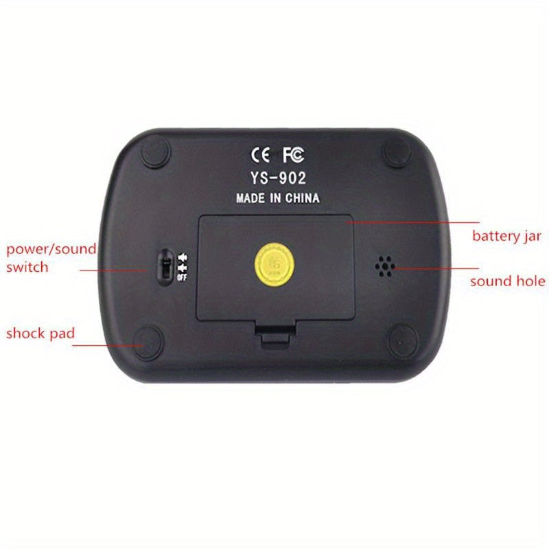 Digital Chess Clock with 3-in-1 Timer Tournament and Bonus Time Black and White Display