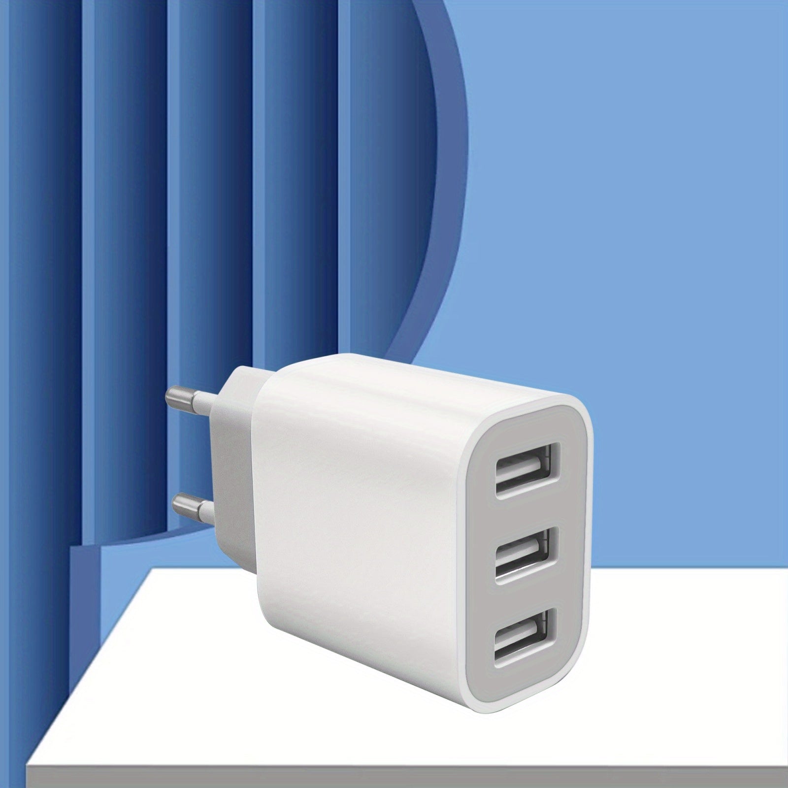 3-port USB devor quvvatlagichi tez zaryadlash adapteri iPhone va Samsung Galaxy uchun kompaktsiya quvvat manbai