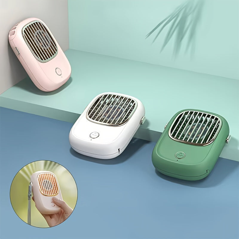 Portable Neck Fan USB Rechargeable 2000mAh Battery Hands-Free Cooling