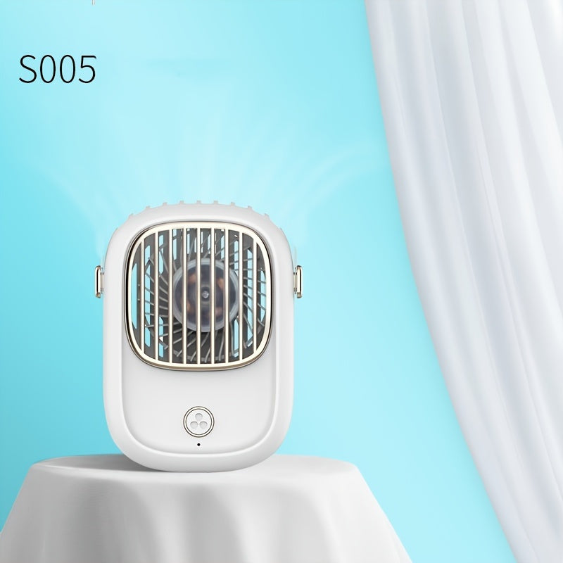 Portable Neck Fan USB Rechargeable 2000mAh Battery Hands-Free Cooling