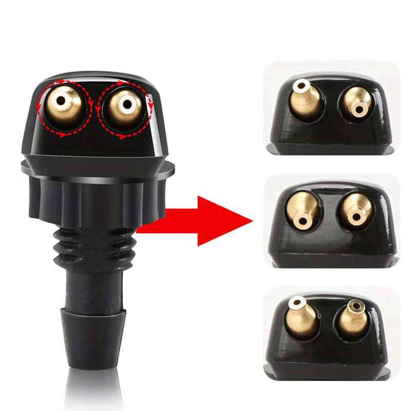Car Windshield Wiper Washer Spray Nozzle Dual Holes Water Jet