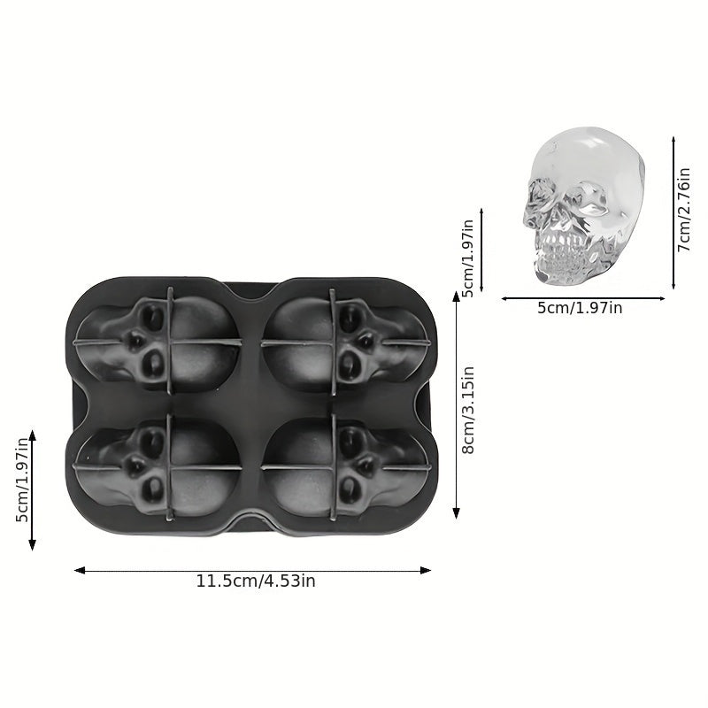 Silicone Ice Tray Mold for Whiskey Ice Balls Rose Diamond Skull Designs