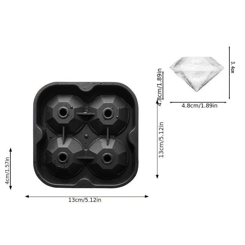 Silicone Ice Tray Mold for Whiskey Ice Balls Rose Diamond Skull Designs