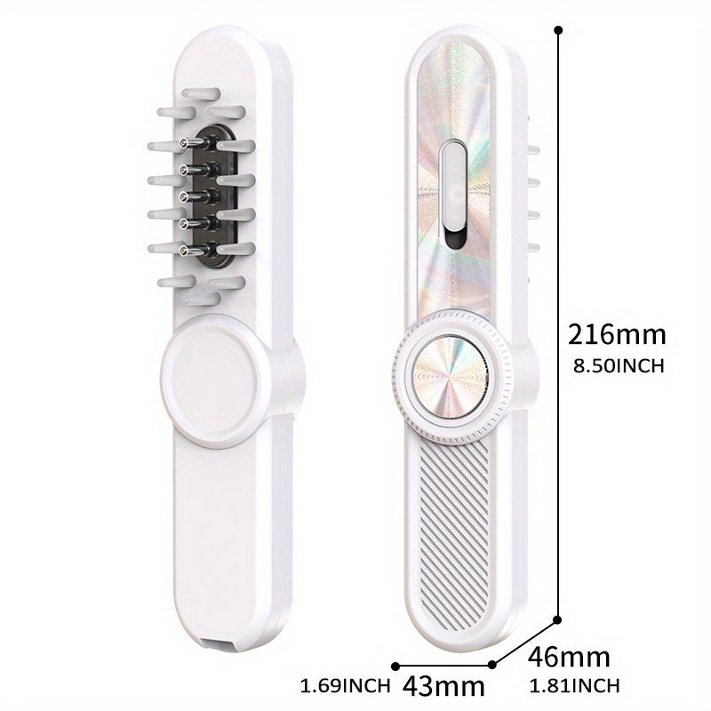 USB Electric Hair Oil Applicator Brush with Light Scalp Massager and Detachable Head Scratcher