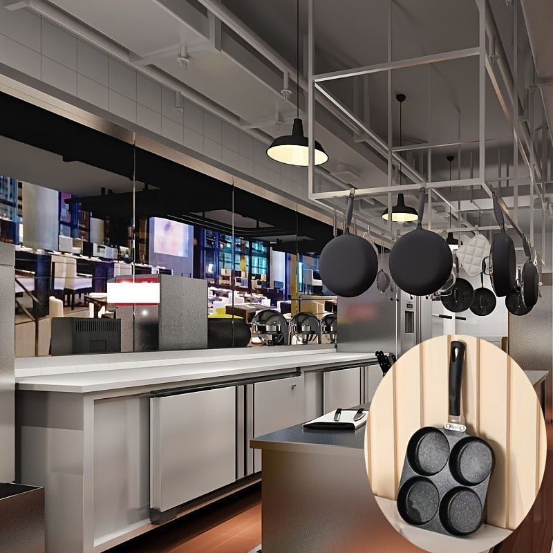 4-Cup Non-Stick Cast Iron Skillet for Frying Eggs Pancakes Burgers Sautéing and Cooking Pizza Desserts