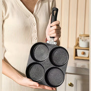 4-Cup Non-Stick Cast Iron Skillet for Frying Eggs Pancakes Burgers Sautéing and Cooking Pizza Desserts