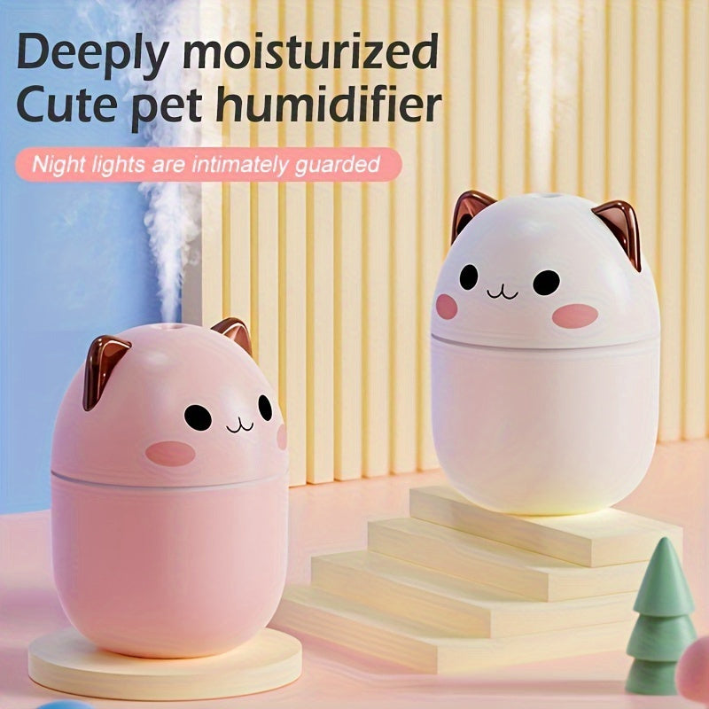 Pet-Shaped Mini Humidifier 8.45oz USB Aromatherapy Diffuser Portable Mist Spray