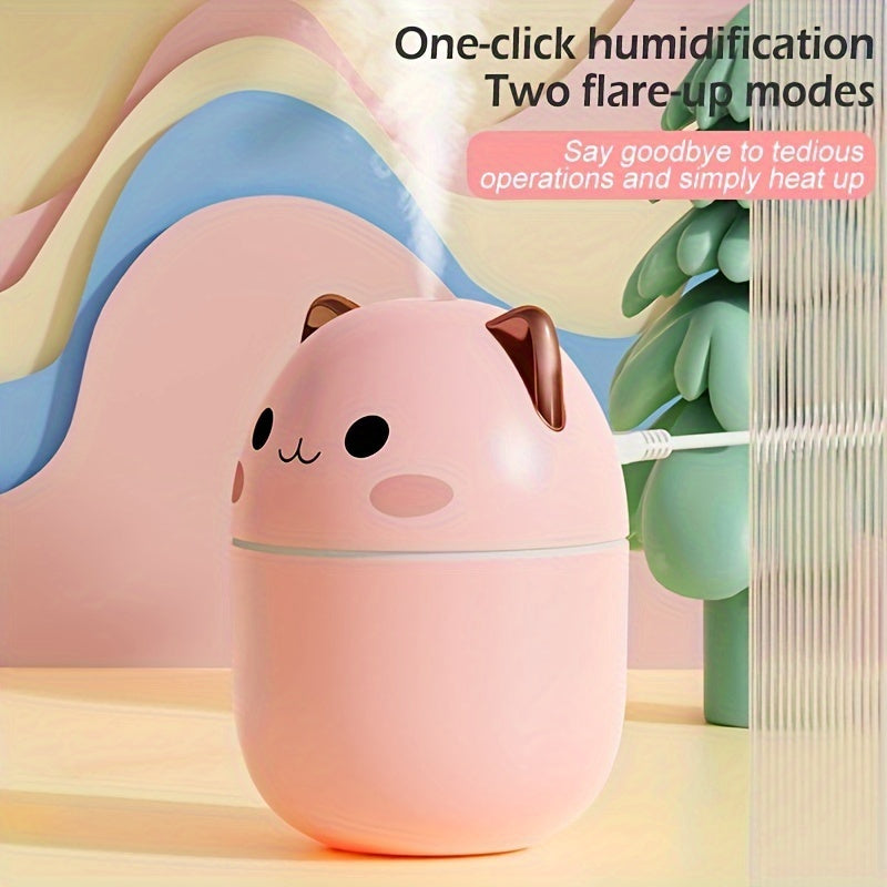 Pet-Shaped Mini Humidifier 8.45oz USB Aromatherapy Diffuser Portable Mist Spray
