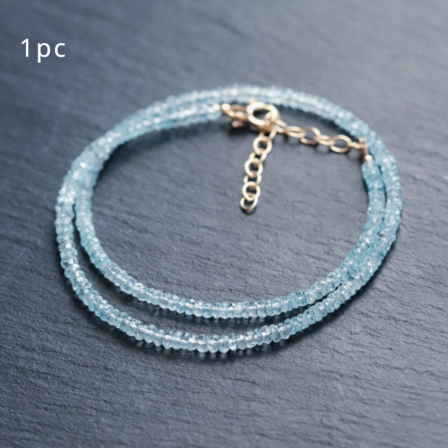 Women's Aquamarine Choker Necklace Stylish Statement Jewelry