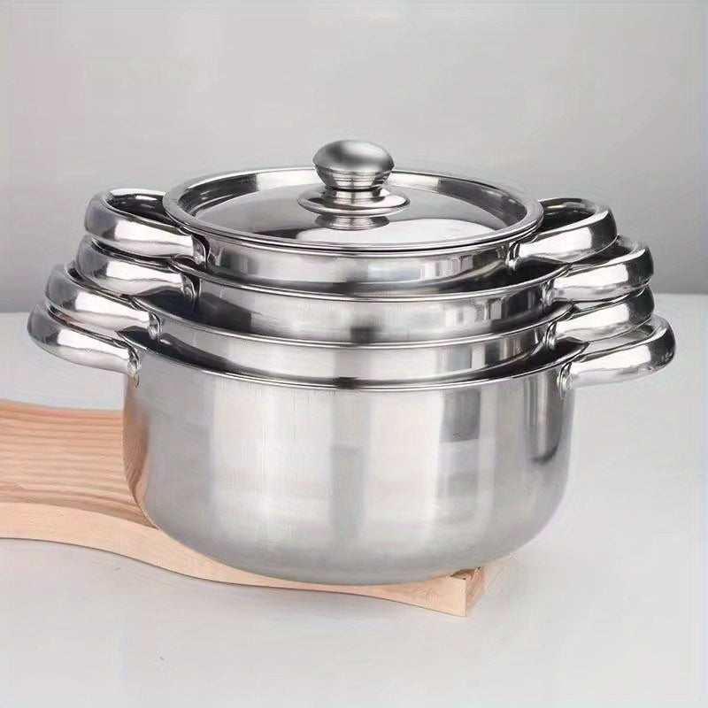 12-Piece Stainless Steel Cookware Set Non-Stick Kitchen Essentials