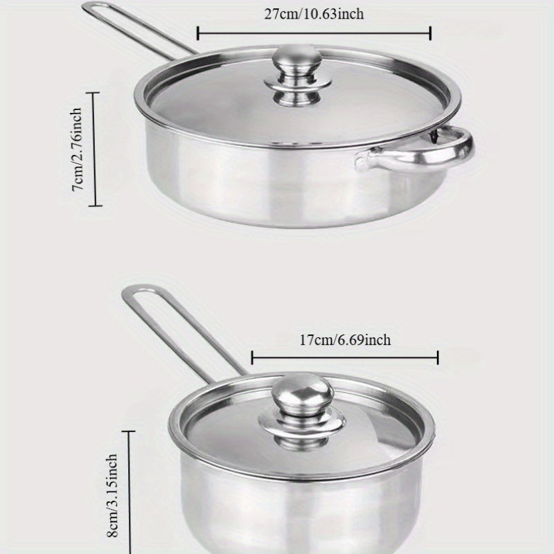 12-Piece Stainless Steel Cookware Set Non-Stick Kitchen Essentials