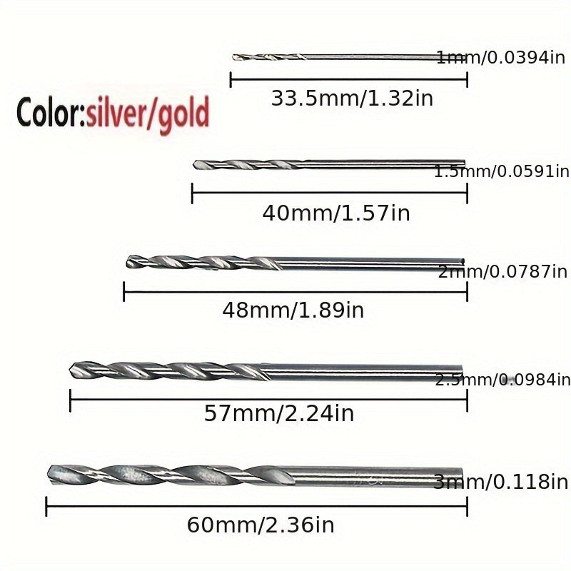 Titanium-Coated Drill Bit Set for Wood Aluminum Plastic 100 Pieces