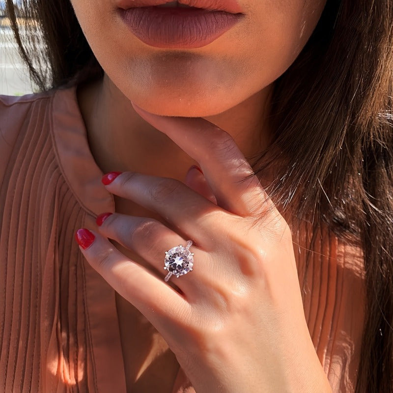 Vintage Style Moissanite Engagement Ring 5/10 Carat Earth Eternal Design