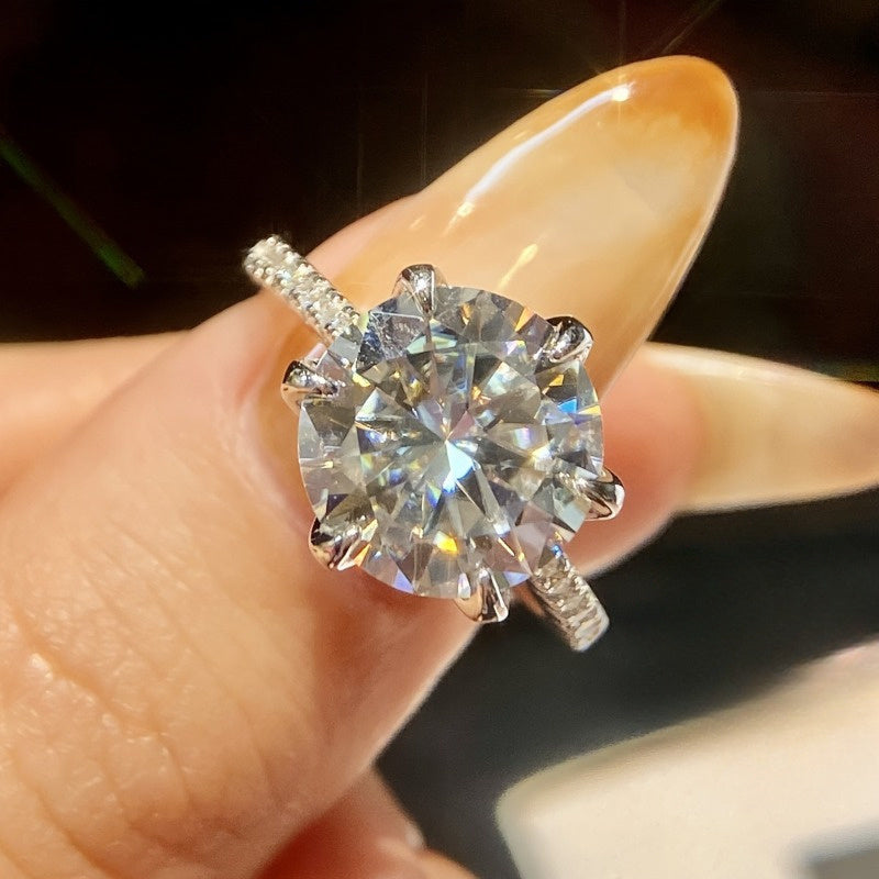 Vintage Style Moissanite Engagement Ring 5/10 Carat Earth Eternal Design