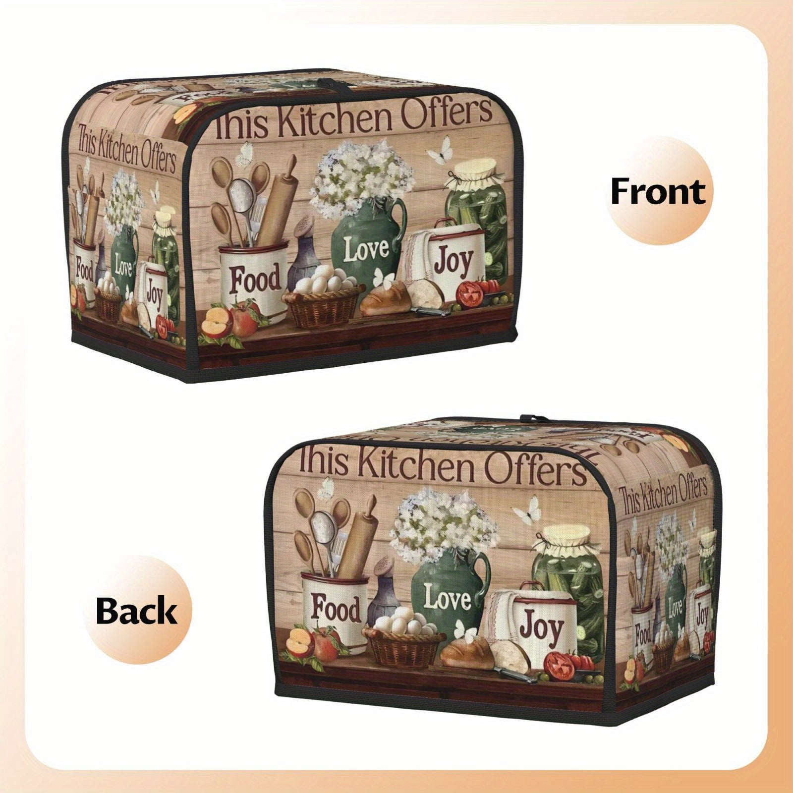Kitchen Appliance Cover for 2-Slice and 4-Slice Toasters Dustproof Insect-Proof Bread Machine Protector