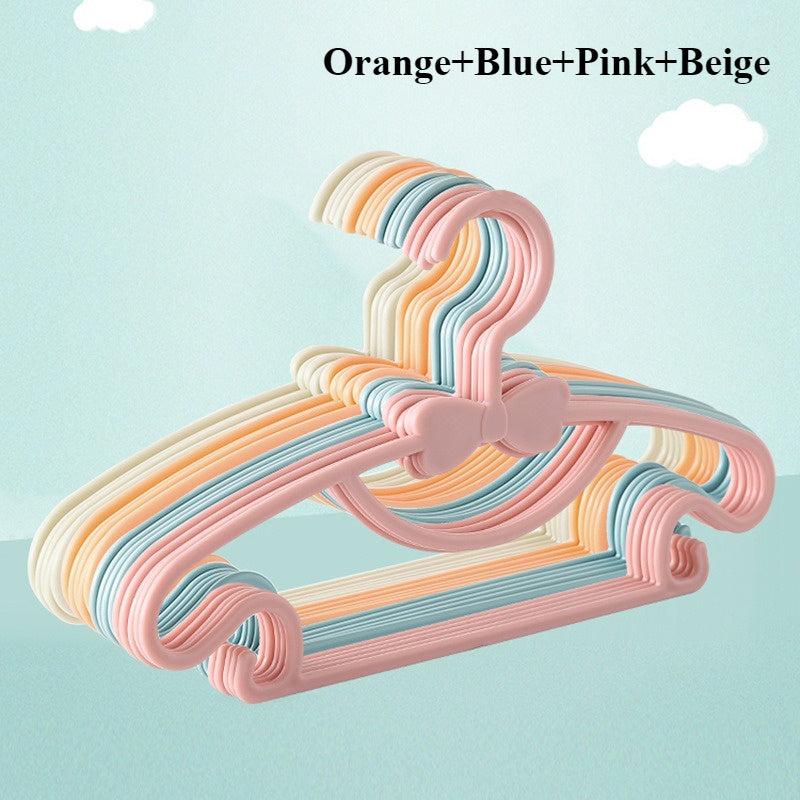 Set of 20 Plastic Kids Hangers with Butterfly Design and Dual Hooks for Baby Clothing Organization